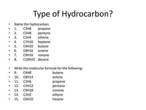 Ppt Type Of Hydrocarbon Powerpoint Presentation Free Download Id 1901002