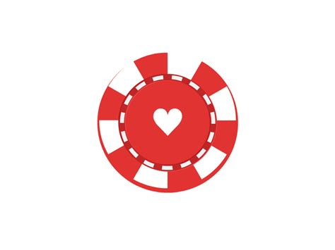 Red Heart Casino Poker Chip