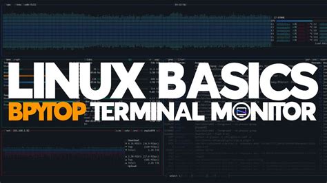 Linux Basics Bpytop Terminal System Monitor