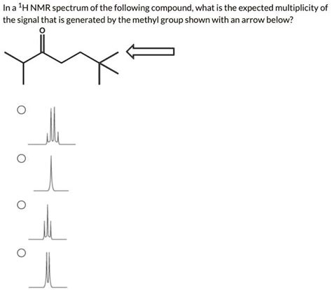 Solved In A H Nmr Spectrum Of The Following Compound What Is The