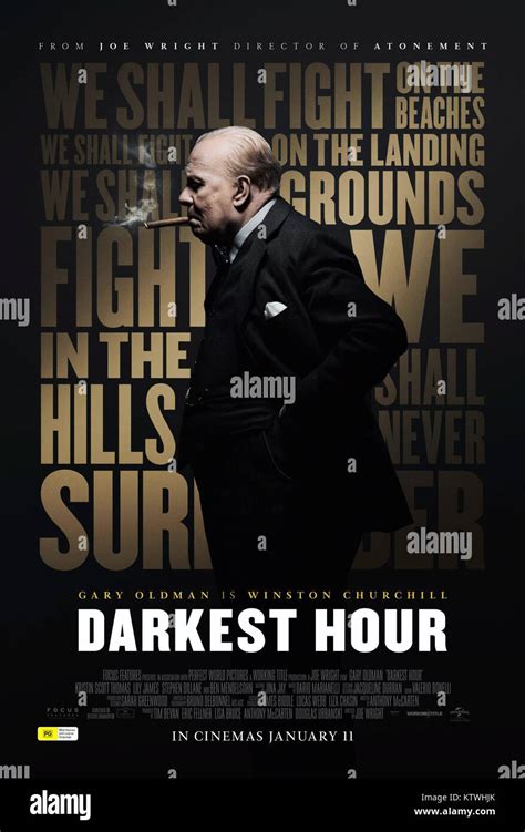 Darkest Hour Australian Poster Gary Oldman As Winston Churchill