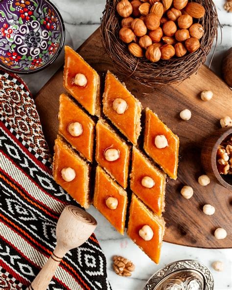 Free Photo | Top view of azerbaijan national dessert oriental sweet ...