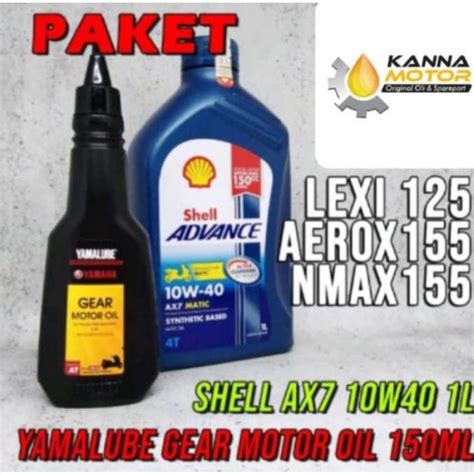 Jual Oli Shell Scooter Ax7 Sae 10w 40 1liter Gardan Yamalube 150