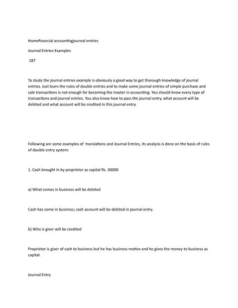examples  journal entries homefinancial accountingjournal entries
