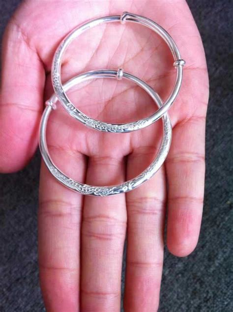 Childrens Fine Silver Bangles Real 999 Kids Silver Bangles