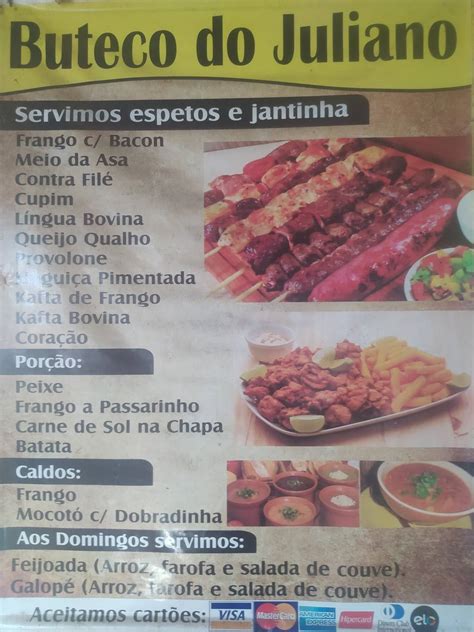 Menu Em Buteco Do Juliano Pub Bar Goi Nia