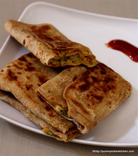 Egg Paratha Recipe Egg Chapati Roll Yummy India Kitchen