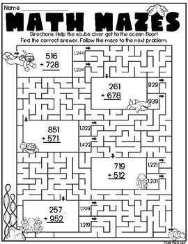 Math Mazes by Puzzle Playground | TPT