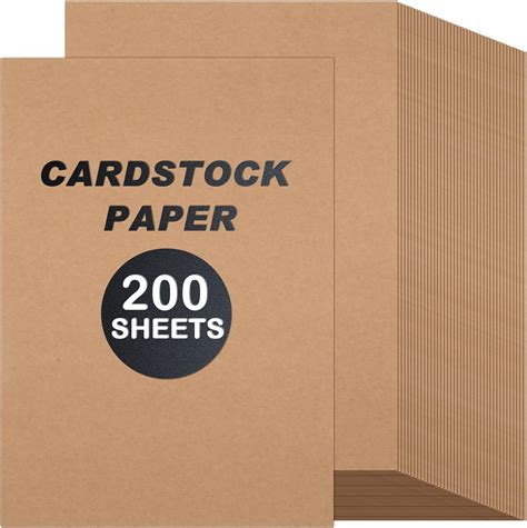 200 Sheets Kraft Cardstock Thick Paper 300gsm Heavy Weight 110lb A4 Blank Card