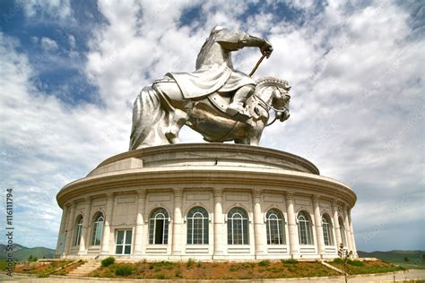 Genghis Khan Statue Complex is a 40-metre tall statue of Genghis Khan on horseback, at Tsonjin ...