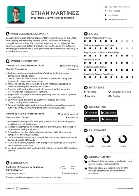 10+ Insurance Claims Representative Resume Samples & Templates for 2025