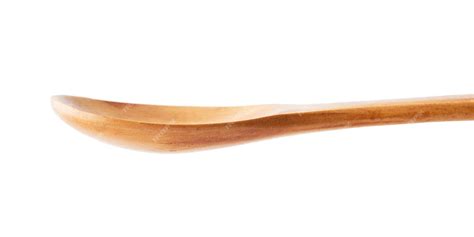 Premium Photo Wooden Spoon Side View Isolated On White