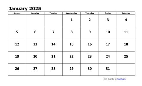 2025 Calendar Yearly Monthly Free Printable Template Excel