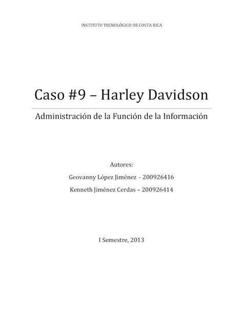 PDF Caso 9 Harley Davidson PDF fileINSTITUTO TECNOLÓGICO DE