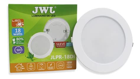 Plafon Led W Empotrable Luz C Lida Redondo Pzs Jwj Jwj Comercial