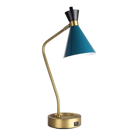 American Art Decor Metal Desk Lamp With Usb Charger In 2021 Metal