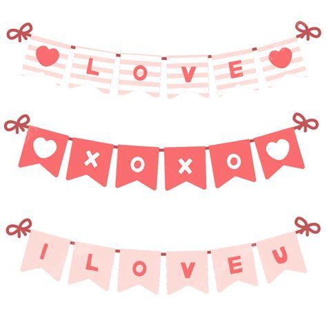 I Love You Vector Design Images, Cute Kawaii Valentine Banner I Love ...