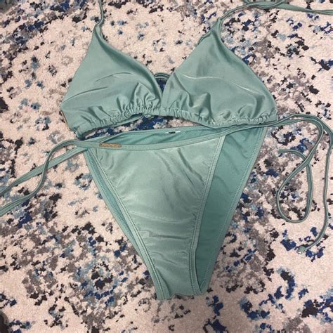 GREEN SAGE BIKINI SET SIZE MEDIUM PLT PRETTY Depop