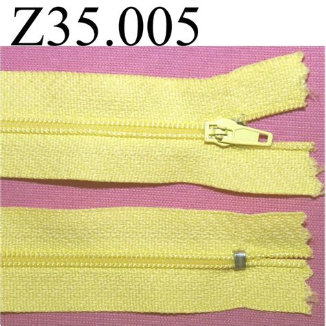 Fermeture Zip Glissi Re Longueur Cm Couleur Jaune Non S Parable