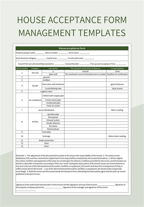 Free Acceptance Templates Templates For Google Sheets And Microsoft