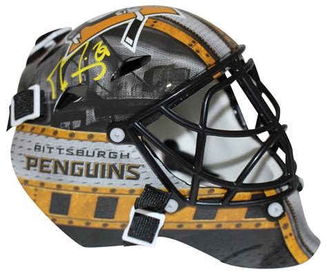 Marc-Andre Fleury Autographed Pittsburgh Penguins Mini Goalie Mask FAN ...