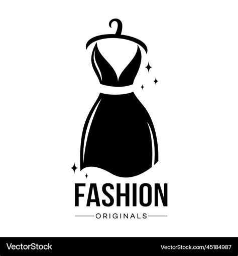 Stylish and fashionable womens dress logo Vector Image