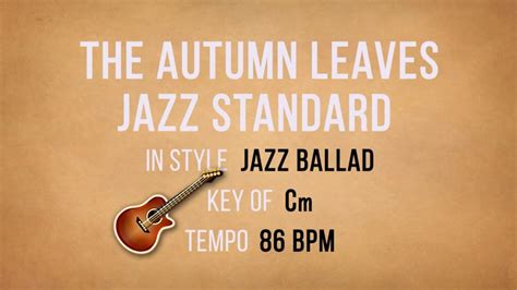 Autumn Leaves Jazz Ballad - Instrumental Backing Track Chords - Chordify