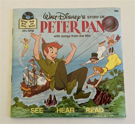 Walt Disneys Peter Pan Read Along Book And Record 304 1977 Sealed