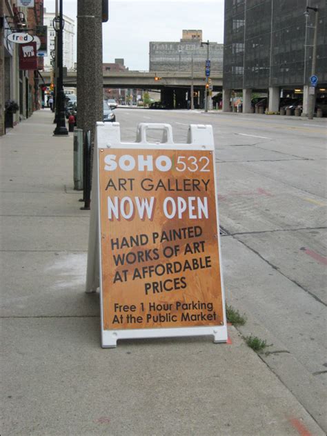 Soho Milwaukee Art Gallery A Frame Sign | SIGN*A*RAMA - Milwaukee Signs and Banners