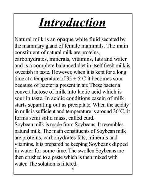 PREPARATION OF SOYBEAN MILK AND ITS COMPARISION WITH NATURAL MILK | ODT