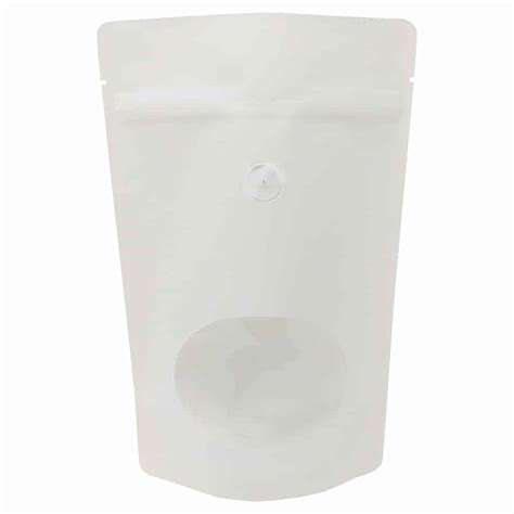 8 Oz Window Stand Up Pouch White Kraft Pbfy