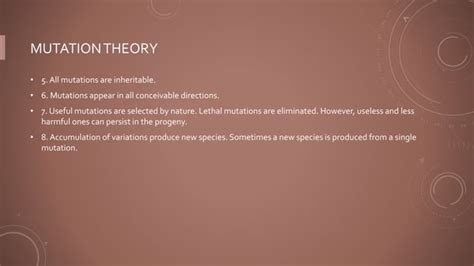 Mutation Theory PPT