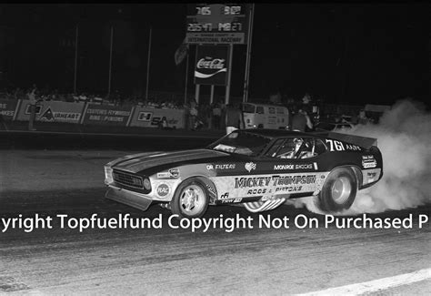 Mickey Thompson Mach 1 Ca 1971 Orange County 8x12 NHRA Mustang Funny