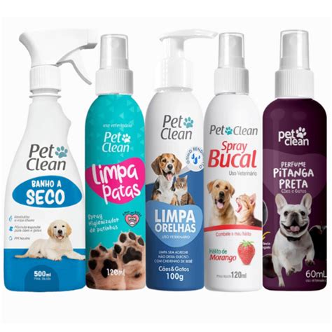 Kit Banho A Seco Limpa Patas Orelhas L Grimas Spray Bucal E Perfume