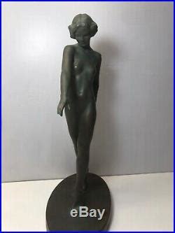 Vintage Art Deco Style Nude Lady Statue Old Virginia Morris Pollak Alva