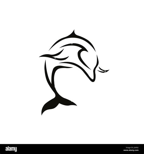 Jumping dolphin tattoo design Stock Vector Image & Art - Alamy