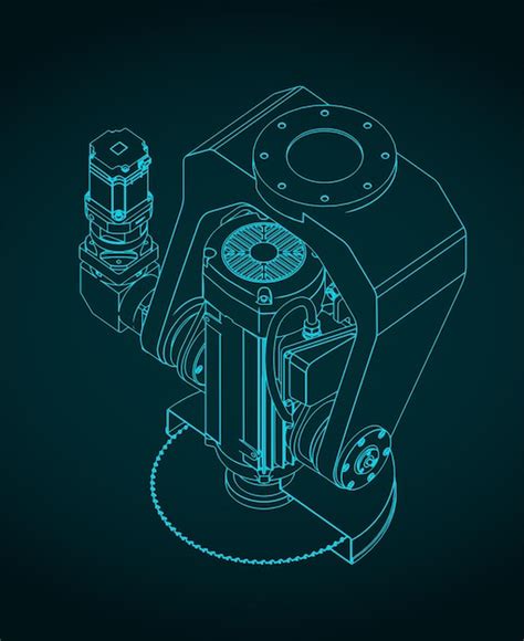 Premium Vector Cnc Saw Head Sketch