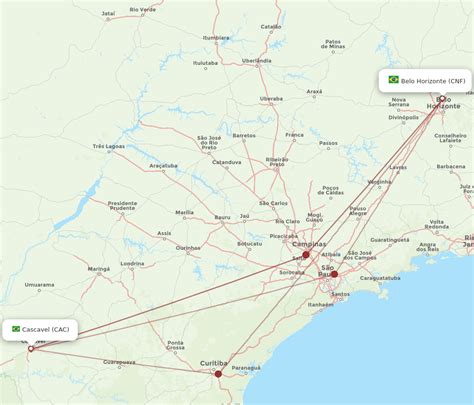 Flights From Cascavel To Belo Horizonte CAC To CNF Flight Routes