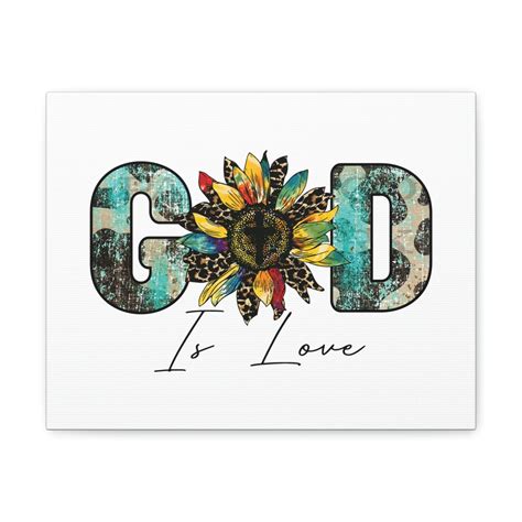 Scripture Walls God Is Love 1 John 4:16 Blue Christian Wall Art Bible ...