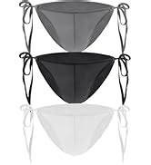 Panegy Herren String Tanga Dünn Eisseide Unterhose Low Rise Bikini