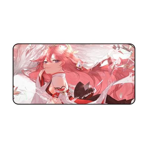 Yae Miko Genshin Impact Desk Mat Etsy