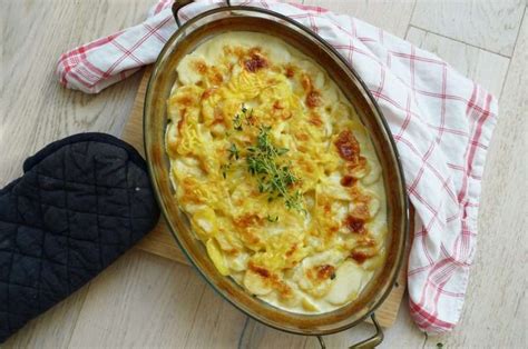 Krämig vegansk potatisgratäng Bönor och potatis