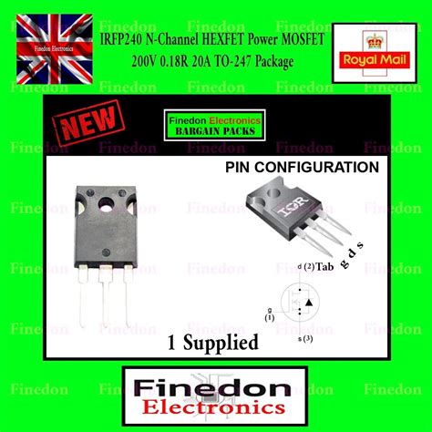 Irfp240 N Channel Power Mosfet 20a 200v 150w To 247 Ebay