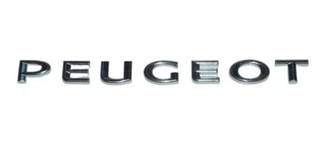 Emblema Peugeot Letreiro Cromado Modelo Novo Porta Mala