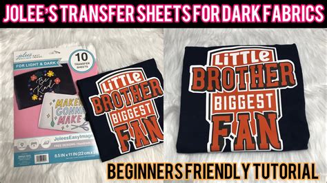 How To Use Jolees Transfer Sheets For Dark Fabric Beginners Friendly Jolees Transfer