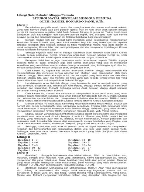 liturgi natal sekolah minggu