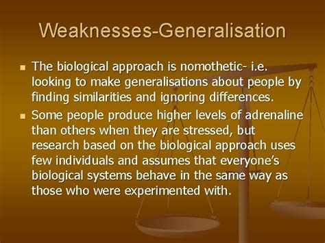 Evaluating the Biological Approach Compare and Contrast Strengths