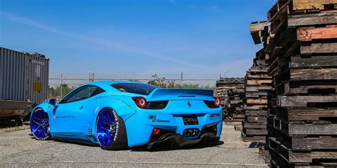 Blue Liberty Walk Ferrari 458 on Forgiato Wheels - autoevolution