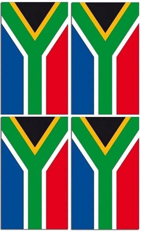 2x Vlaggenlijnen Zuid Afrika Zuid Afrikaanse Vlag Landen Thema