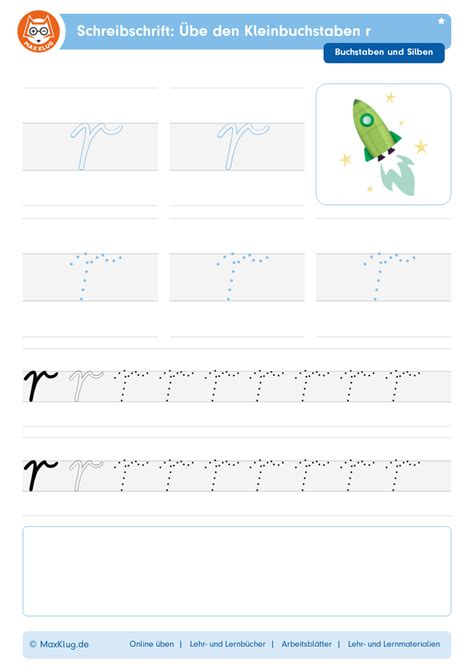 Schreibschrift Be Den Kleinbuchstaben R